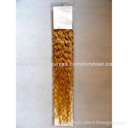 Curly Wave 20-Inch Blond Color Human Hair Weave